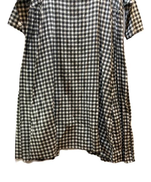 house of lotus（ハウスオブロータス）house of lotus (ハウスオブロータス) 半袖ワンピース グレー×ホワイト サイズ:Мの古着・服飾アイテム