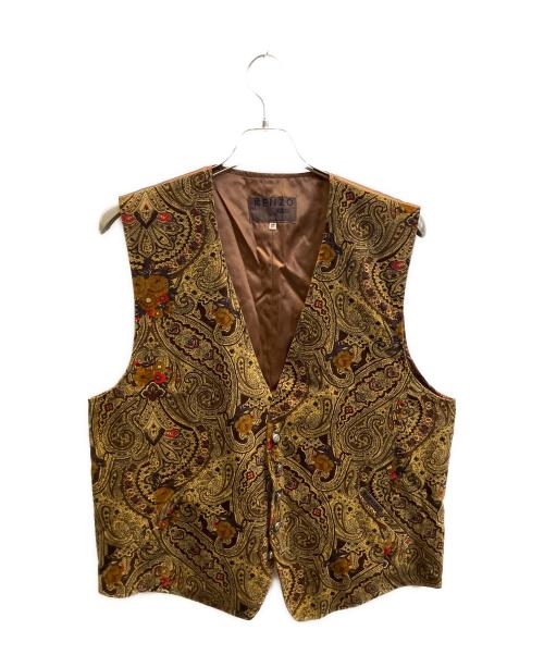 KENZO JEANS（ケンゾージーンズ）KENZO JEANS (ケンゾージーンズ) ベロアジレ ブラウン サイズ:フリーの古着・服飾アイテム