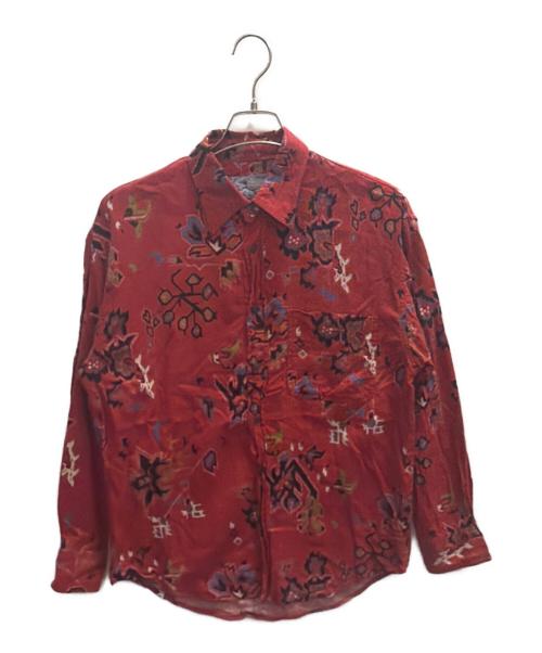 KENZO JEANS（ケンゾージーンズ）KENZO JEANS (ケンゾージーンズ) 長袖シャツ　北斎タグ レッド サイズ:フリーの古着・服飾アイテム
