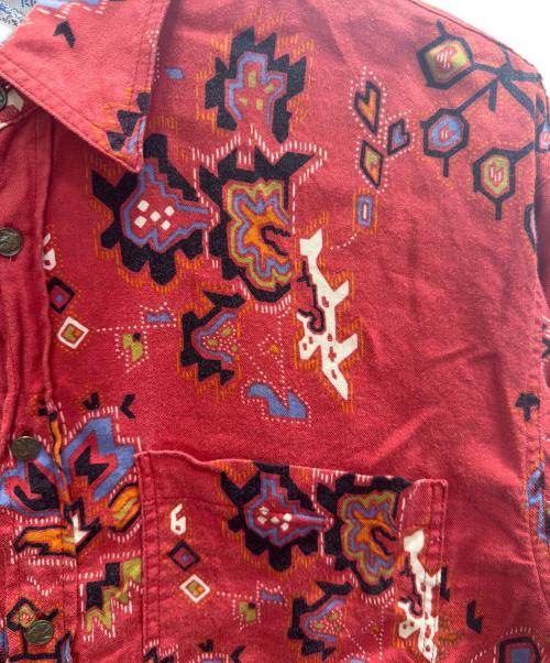 KENZO JEANS（ケンゾージーンズ）KENZO JEANS (ケンゾージーンズ) 長袖シャツ　北斎タグ レッド サイズ:フリーの古着・服飾アイテム