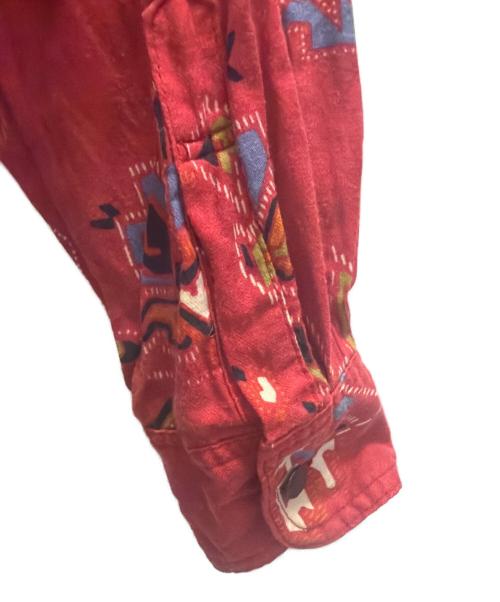 KENZO JEANS（ケンゾージーンズ）KENZO JEANS (ケンゾージーンズ) 長袖シャツ　北斎タグ レッド サイズ:フリーの古着・服飾アイテム