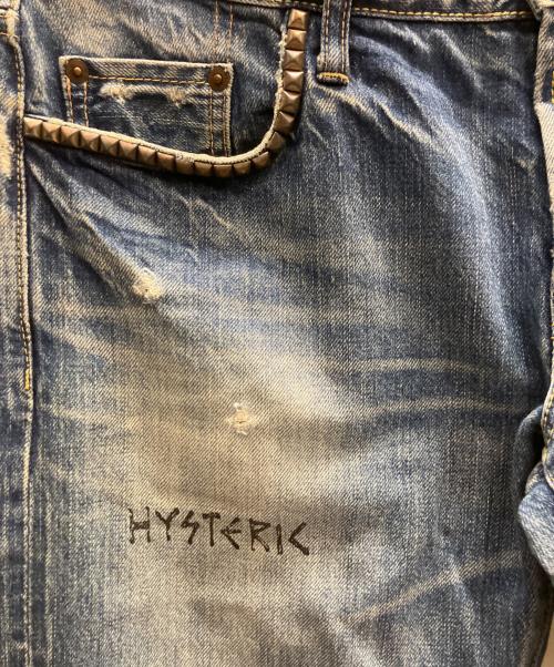 Hysteric Glamour（ヒステリックグラマー）Hysteric Glamour (ヒステリックグラマー) スタッズデニムパンツ インディゴ サイズ:Мの古着・服飾アイテム
