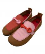 CAMPERカンペール）の古着「ツインズ フラットシューズ」｜ブラウン×レッド×ピンク