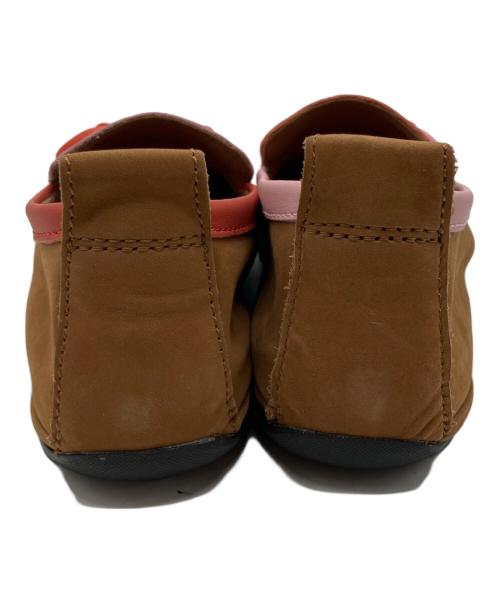 CAMPER（カンペール）CAMPER (カンペール) ツインズ フラットシューズ ブラウン×レッド×ピンク サイズ:SIZE 23.5cmの古着・服飾アイテム
