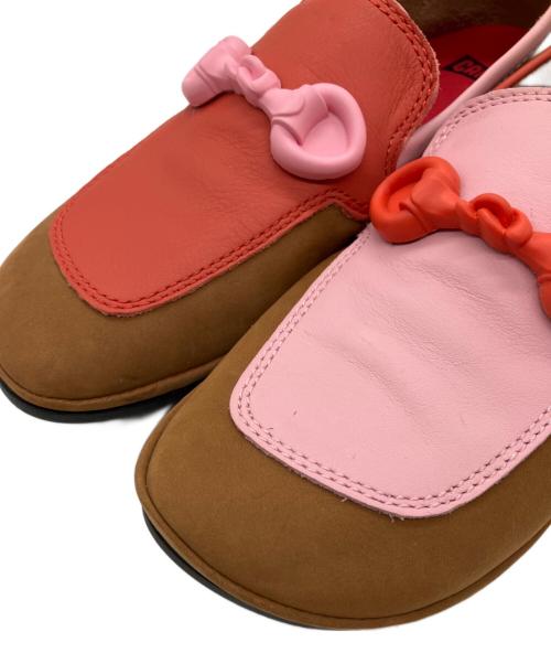 CAMPER（カンペール）CAMPER (カンペール) ツインズ フラットシューズ ブラウン×レッド×ピンク サイズ:SIZE 23.5cmの古着・服飾アイテム
