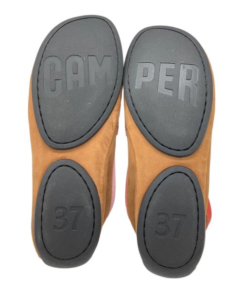 CAMPER（カンペール）CAMPER (カンペール) ツインズ フラットシューズ ブラウン×レッド×ピンク サイズ:SIZE 23.5cmの古着・服飾アイテム