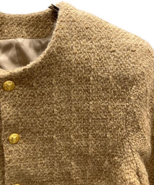 Fano Studios（ファノ ストゥディオズ）Fano Studios (ファノ ストゥディオズ) キャメル ウールツイードジャケット カーキ サイズ:Ｓの古着・服飾アイテム