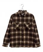 Carhartt WIPカーハート ワーク イン プログレス）の古着「L/S HALLECK SHIRT」｜ブラウン
