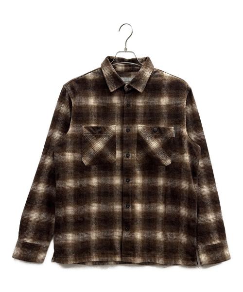 Carhartt WIP（カーハート ワーク イン プログレス）Carhartt WIP (カーハート ワーク イン プログレス) L/S HALLECK SHIRT ブラウン サイズ:Мの古着・服飾アイテム