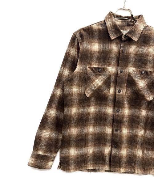 Carhartt WIP（カーハート ワーク イン プログレス）Carhartt WIP (カーハート ワーク イン プログレス) L/S HALLECK SHIRT ブラウン サイズ:Мの古着・服飾アイテム