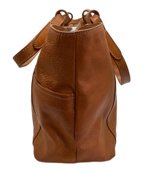 genten（ゲンテン）genten (ゲンテン) レザートートバッグ ブラウンの古着・服飾アイテム