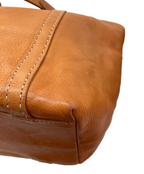 genten（ゲンテン）genten (ゲンテン) レザートートバッグ ブラウンの古着・服飾アイテム