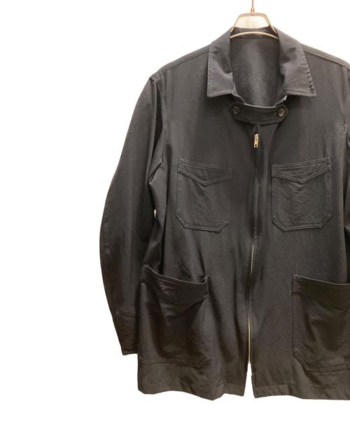 Y's for men（ワイズフォーメン）Y's for men (ワイズフォーメン) ウールギャバジップカバーオール　茶タグ ブラック サイズ:Ｌの古着・服飾アイテム