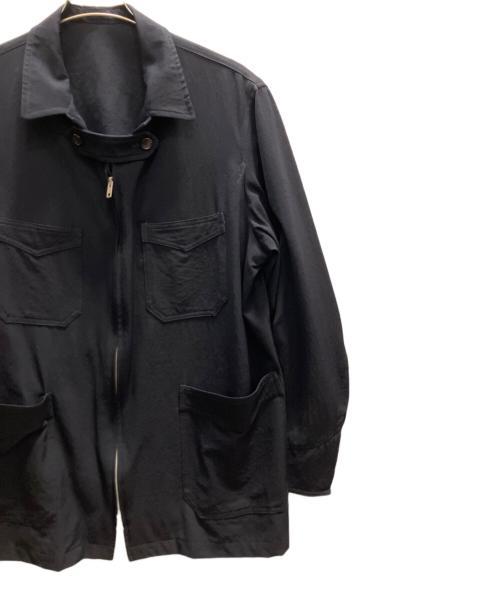 Y's for men（ワイズフォーメン）Y's for men (ワイズフォーメン) ウールギャバジップカバーオール　茶タグ ブラック サイズ:Ｌの古着・服飾アイテム