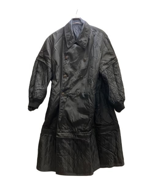 Yohji Yamamoto pour homme（ヨウジヤマモト プールオム）Yohji Yamamoto pour homme (ヨウジヤマモト プールオム) 袖切替キルティングコート ブラック サイズ:Мの古着・服飾アイテム