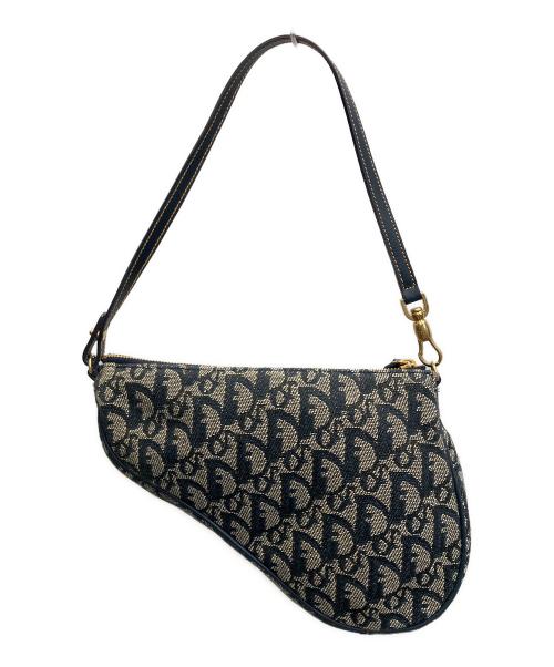 Christian Dior（クリスチャン ディオール）Christian Dior (クリスチャン ディオール) トロッター　サドルポーチ ネイビーの古着・服飾アイテム