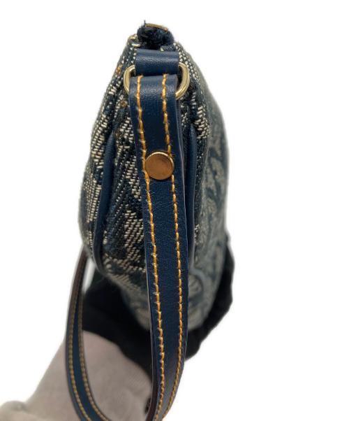 Christian Dior（クリスチャン ディオール）Christian Dior (クリスチャン ディオール) トロッター　サドルポーチ ネイビーの古着・服飾アイテム