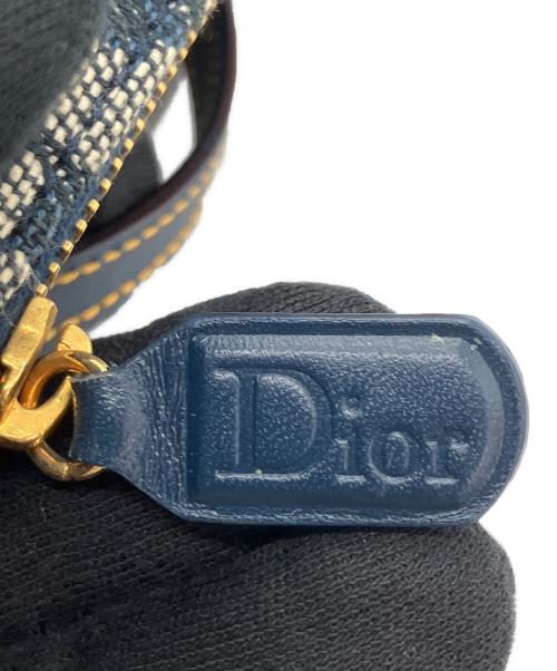 Christian Dior（クリスチャン ディオール）Christian Dior (クリスチャン ディオール) トロッター　サドルポーチ ネイビーの古着・服飾アイテム