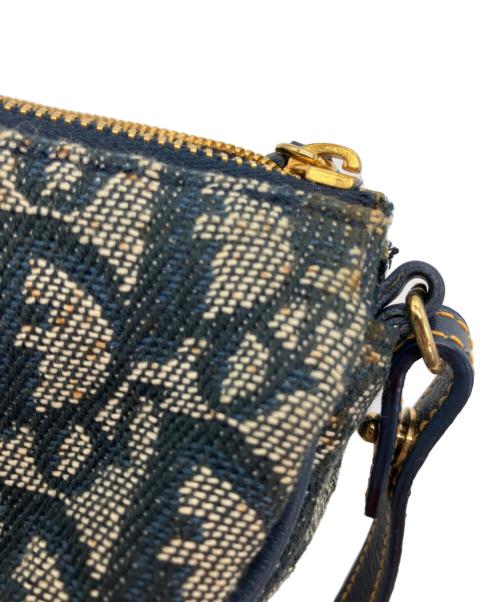 Christian Dior（クリスチャン ディオール）Christian Dior (クリスチャン ディオール) トロッター　サドルポーチ ネイビーの古着・服飾アイテム