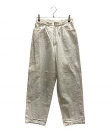 Y's for men（ワイズフォーメン）の古着「タックデニムパンツ」｜ホワイト