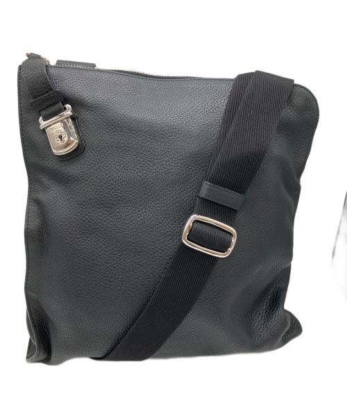 BALLY（バリー）BALLY (バリー) レザーショルダーバッグ ブラックの古着・服飾アイテム