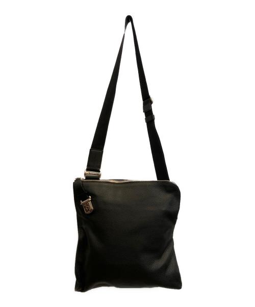 BALLY（バリー）BALLY (バリー) レザーショルダーバッグ ブラックの古着・服飾アイテム