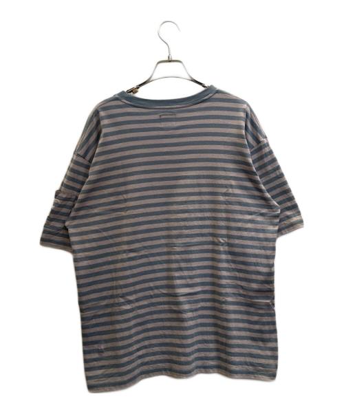 Needles（ニードルズ）Needles (ニードルズ) 半袖カットソー グレー×ブルー サイズ:Мの古着・服飾アイテム