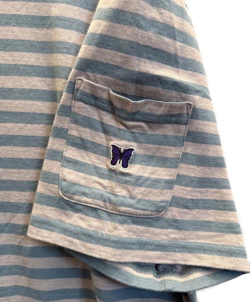 Needles（ニードルズ）Needles (ニードルズ) 半袖カットソー グレー×ブルー サイズ:Мの古着・服飾アイテム