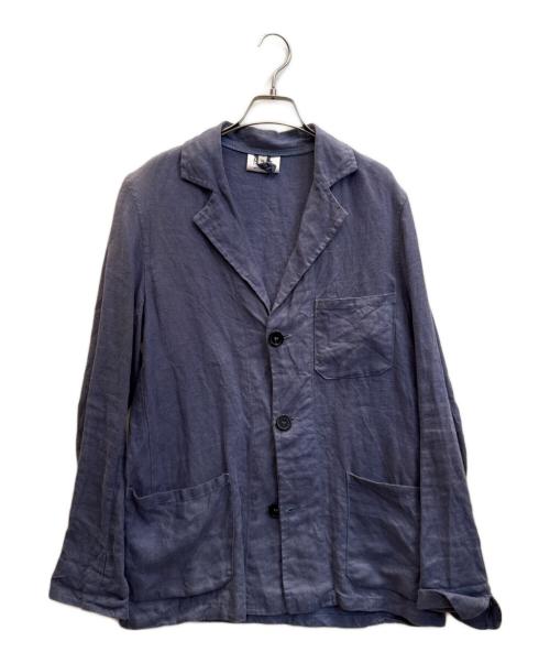 Yarmo（ヤーモ）Yarmo (ヤーモ) リネンジャケット ブルー サイズ:Ｓの古着・服飾アイテム