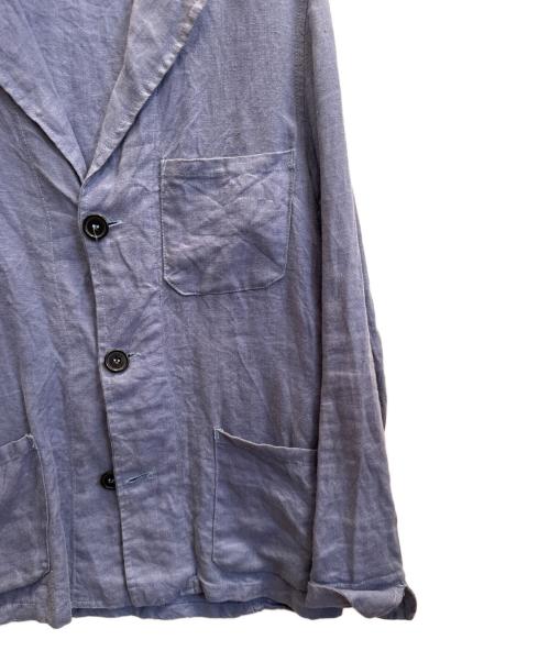 Yarmo（ヤーモ）Yarmo (ヤーモ) リネンジャケット ブルー サイズ:Ｓの古着・服飾アイテム