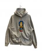 BAPE BY A BATHING APEベイプバイアベイシングエイプ）の古着「×DC COMICSジップパーカー」｜グレー