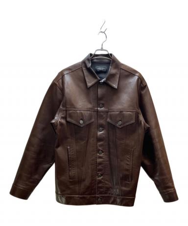 中古・古着通販】UNUSED (アンユーズド) レザージャケット ブラウン