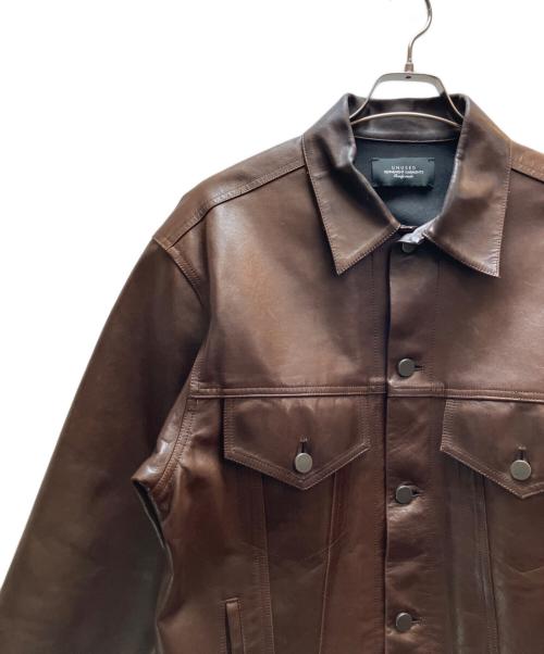 UNUSED（アンユーズド）UNUSED (アンユーズド) レザージャケット ブラウン サイズ:SIZE 3の古着・服飾アイテム