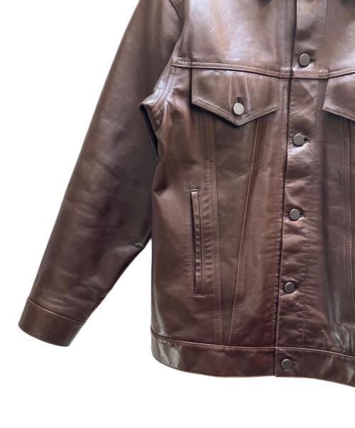 UNUSED（アンユーズド）UNUSED (アンユーズド) レザージャケット ブラウン サイズ:SIZE 3の古着・服飾アイテム
