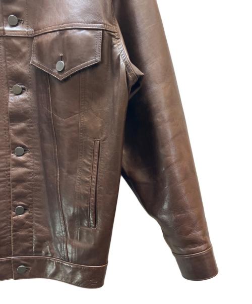 UNUSED（アンユーズド）UNUSED (アンユーズド) レザージャケット ブラウン サイズ:SIZE 3の古着・服飾アイテム