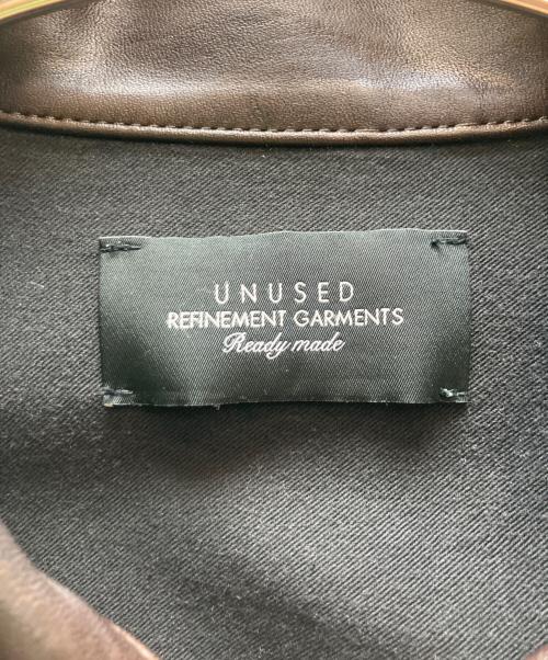 UNUSED（アンユーズド）UNUSED (アンユーズド) レザージャケット ブラウン サイズ:SIZE 3の古着・服飾アイテム