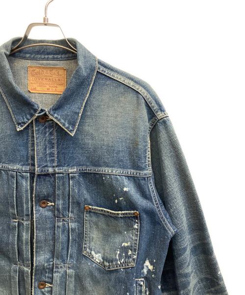gold（ゴールド）gold (ゴールド) 11.5oz. DENIM PLEATED BLOUSE WW II MODEL ブルー サイズ:40の古着・服飾アイテム