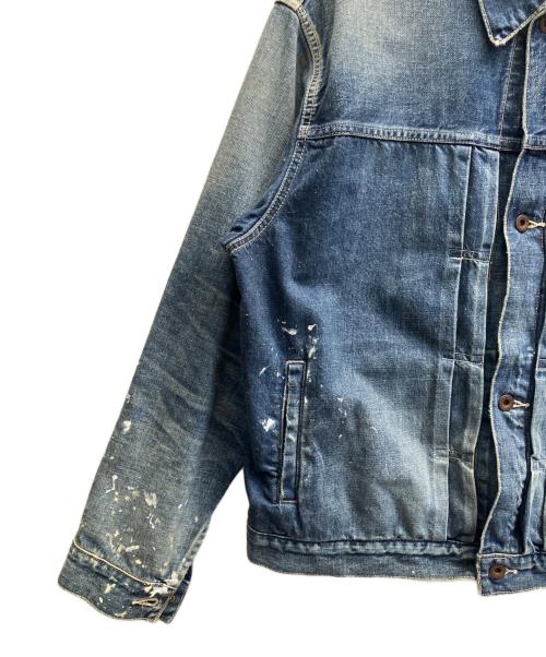 gold（ゴールド）gold (ゴールド) 11.5oz. DENIM PLEATED BLOUSE WW II MODEL ブルー サイズ:40の古着・服飾アイテム