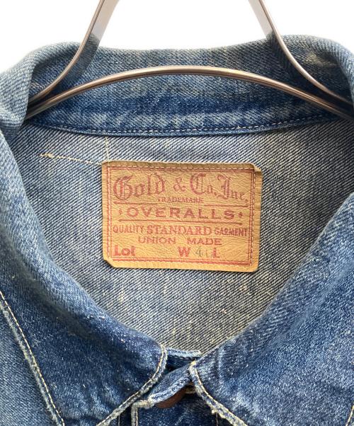 gold（ゴールド）gold (ゴールド) 11.5oz. DENIM PLEATED BLOUSE WW II MODEL ブルー サイズ:40の古着・服飾アイテム