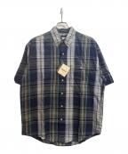 Eddie Bauerエディーバウアー）の古着「半袖シャツ」｜グリーン×ネイビー