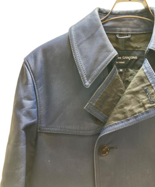 COMME des GARCONS（コムデギャルソン）COMME des GARCONS (コムデギャルソン) レザーコート ブルー サイズ:Мの古着・服飾アイテム
