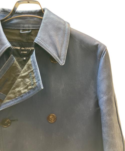 COMME des GARCONS（コムデギャルソン）COMME des GARCONS (コムデギャルソン) レザーコート ブルー サイズ:Мの古着・服飾アイテム