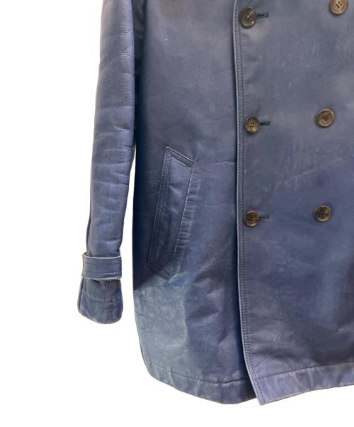 COMME des GARCONS（コムデギャルソン）COMME des GARCONS (コムデギャルソン) レザーコート ブルー サイズ:Мの古着・服飾アイテム