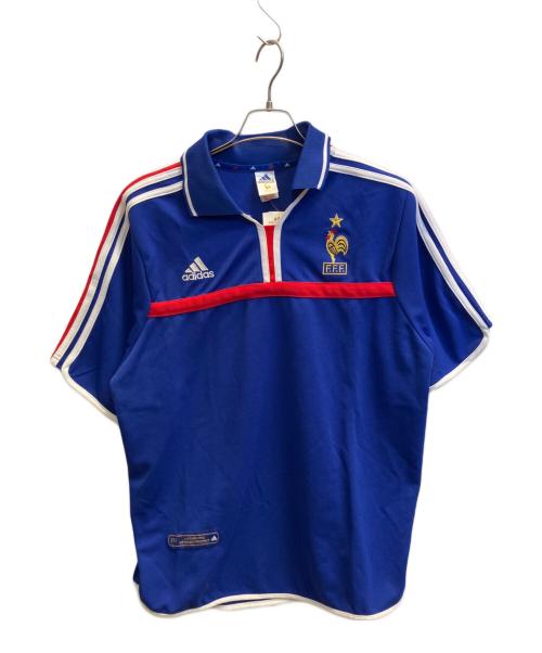 adidas（アディダス）adidas (アディダス) ゲームシャツ　フランス代表/EURO2000 ブルー サイズ:Ｌの古着・服飾アイテム