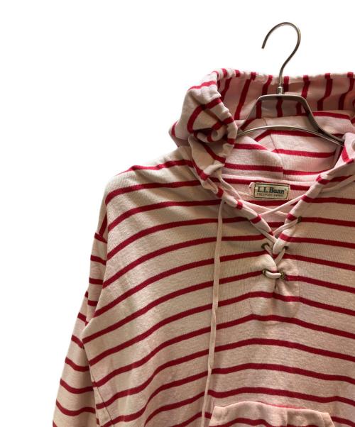 L.L.Bean（エルエルビーン）L.L.Bean (エルエルビーン) 80's　レースアップパーカー レッド×ピンク サイズ:Ｌの古着・服飾アイテム