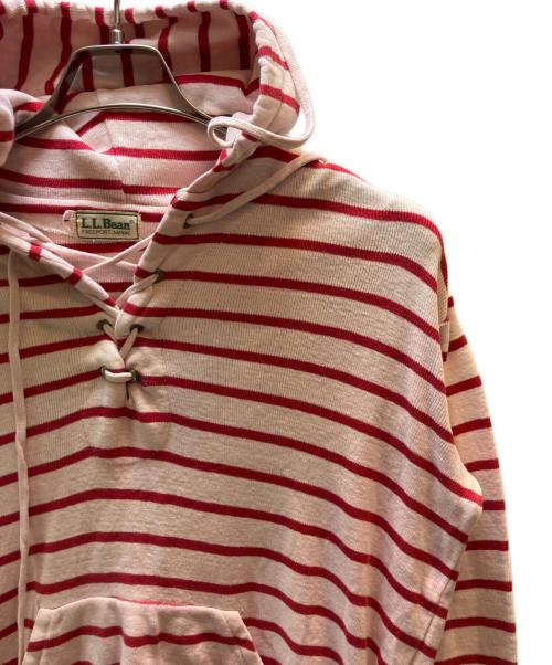 L.L.Bean（エルエルビーン）L.L.Bean (エルエルビーン) 80's　レースアップパーカー レッド×ピンク サイズ:Ｌの古着・服飾アイテム