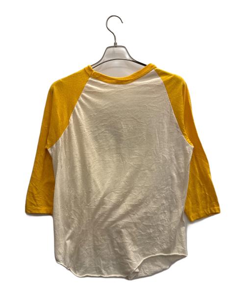 Stedman（ステッドマン）Stedman (ステッドマン) ラグランカットソー イエロー×ホワイト サイズ:Ｌの古着・服飾アイテム