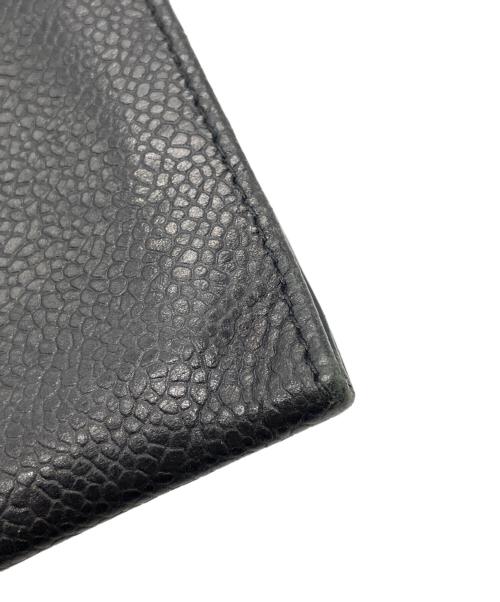 CHANEL（シャネル）CHANEL (シャネル) キャビアスキン二つ財布 ブラックの古着・服飾アイテム