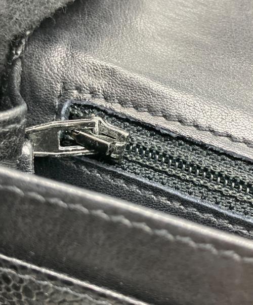 CHANEL（シャネル）CHANEL (シャネル) キャビアスキン二つ財布 ブラックの古着・服飾アイテム