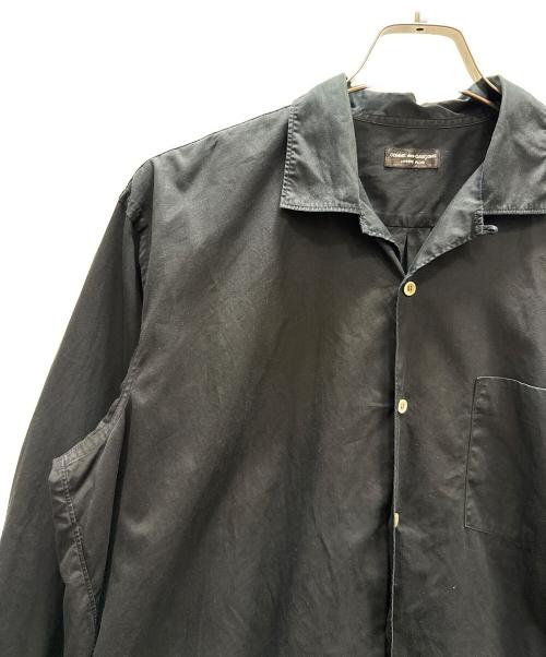 COMME des GARCONS HOMME PLUS（コムデギャルソンオムプリュス）COMME des GARCONS HOMME PLUS (コムデギャルソンオムプリュス) オープンカラーオーバーシャツ ブラック サイズ:表記無の古着・服飾アイテム